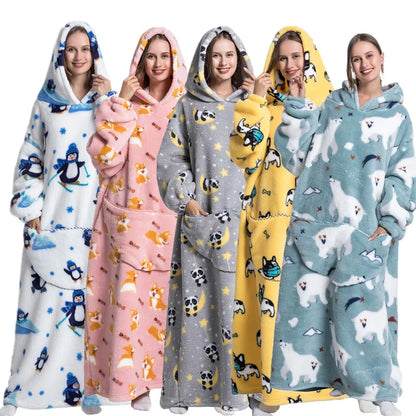 🦥 The Snuggly Sloth™ Oversized Blanket Hoodies for the Whole Family – Ultra-Soft Wearable Blankets in All Sizes for Kids, Teens & Adult