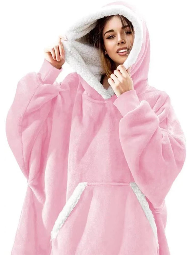 🦥 The Snuggly Sloth™ Hoodie Blanket Unisex Oversized Fleece Hoodie For Men & Women
