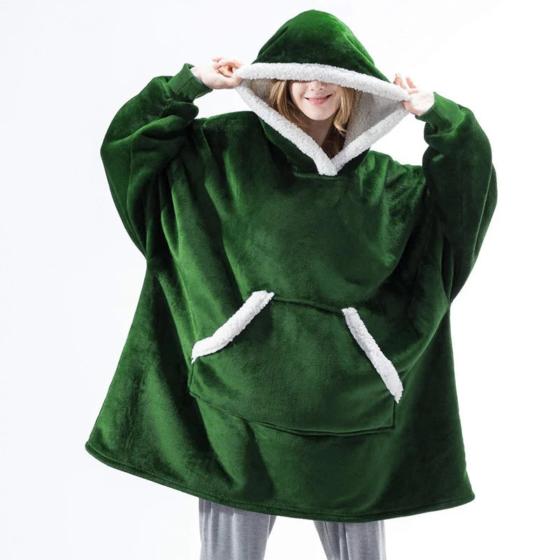 🦥 The Snuggly Sloth™ Hoodie Blanket Unisex Oversized Fleece Hoodie For Men & Women