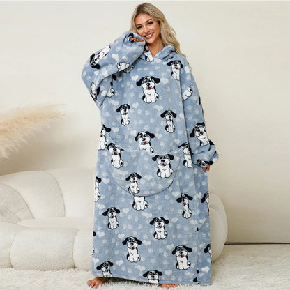 🦥 The Snuggly Sloth™ Oversized Hoodie Blanket Sweatshirt – Long-Length Wearable Blanket for Cozy Winter Days & Nights