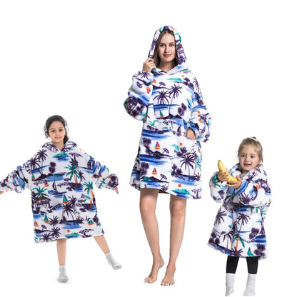 🦥 The Snuggly Sloth™ Oversized Blanket Hoodies for the Whole Family – Ultra-Soft Wearable Blankets in All Sizes for Kids, Teens & Adult