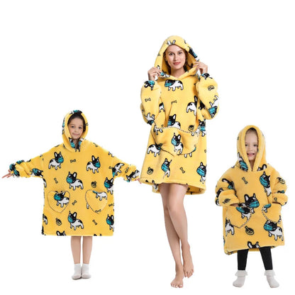 🦥 The Snuggly Sloth™ Oversized Blanket Hoodies for the Whole Family – Ultra-Soft Wearable Blankets in All Sizes for Kids, Teens & Adult