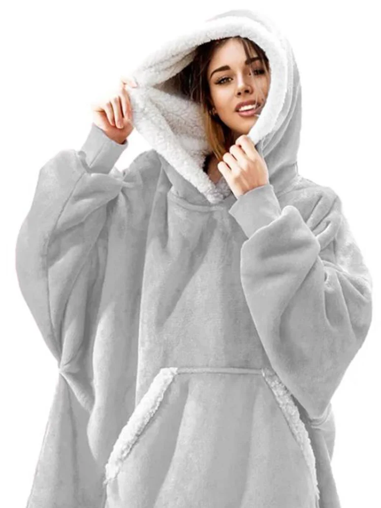 🦥 The Snuggly Sloth™ Hoodie Blanket Unisex Oversized Fleece Hoodie For Men & Women
