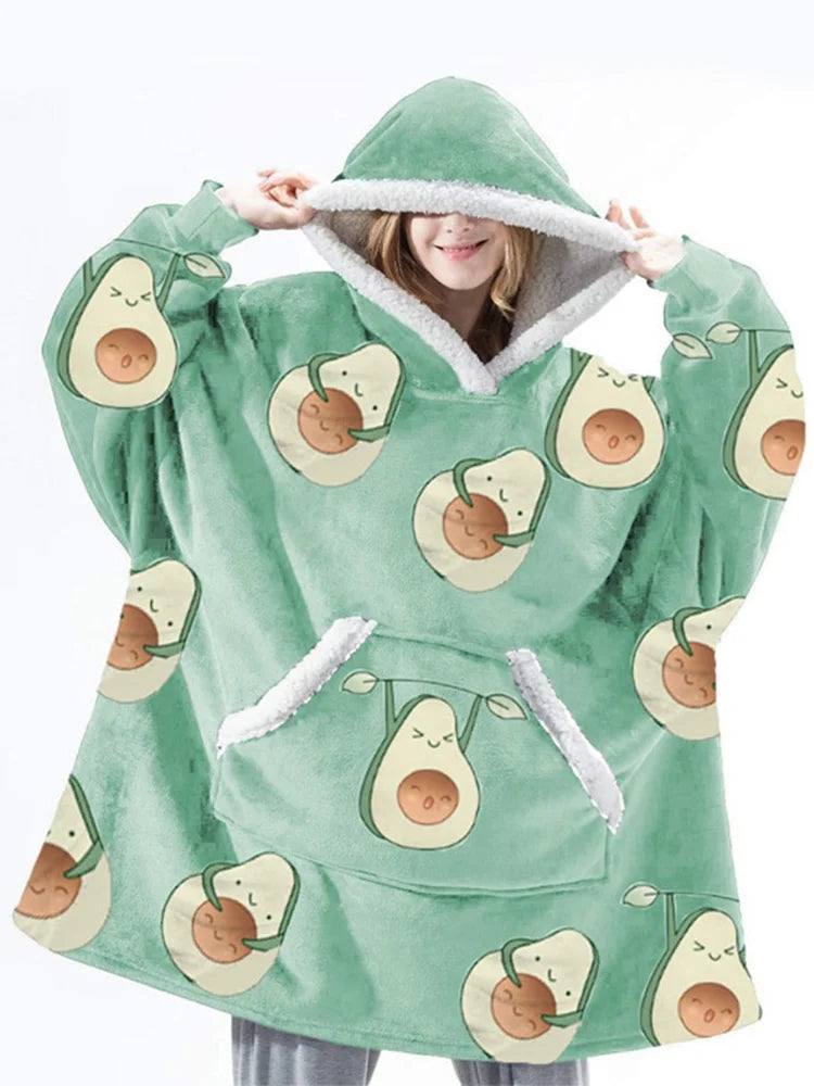 🦥 The Snuggly Sloth™ Hoodie Blanket Unisex Oversized Fleece Hoodie For Men & Women